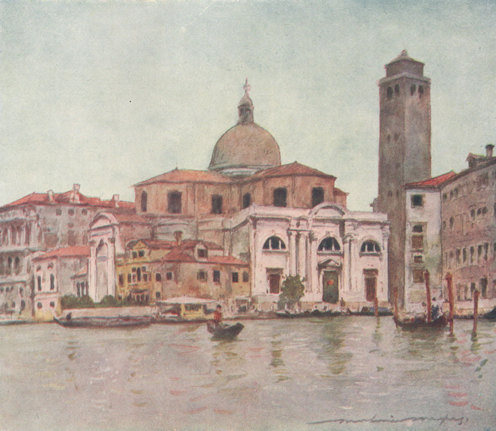 VENEZIA. 'Church of San Geremia' by Mortimer Menpes. Venice 1916 old print